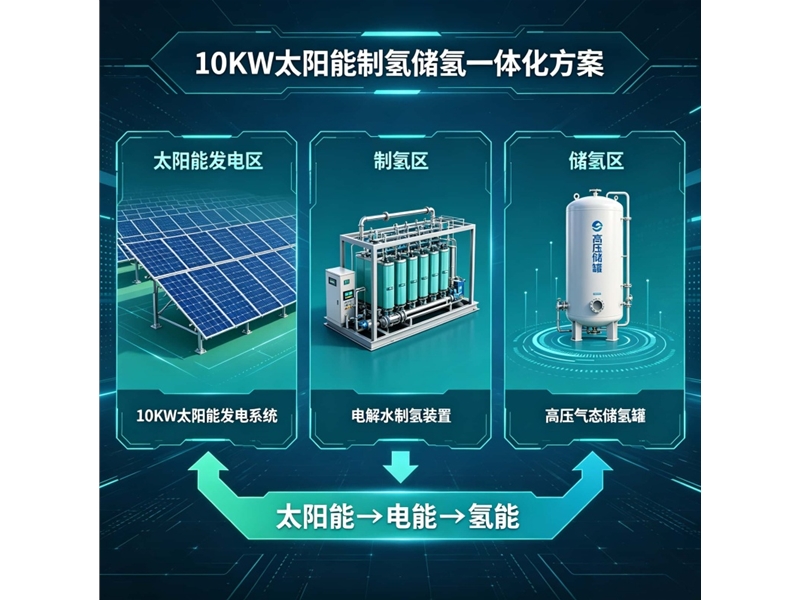 10KW Integrated Solar Hydrogen Production and Storage Solution